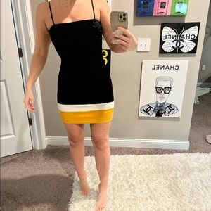 Multicolor midi dress.